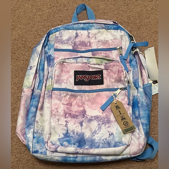 JanSport Batik Wash XL Backpack 17” Computer Bag Shoulder Straps Laptop Sleeve